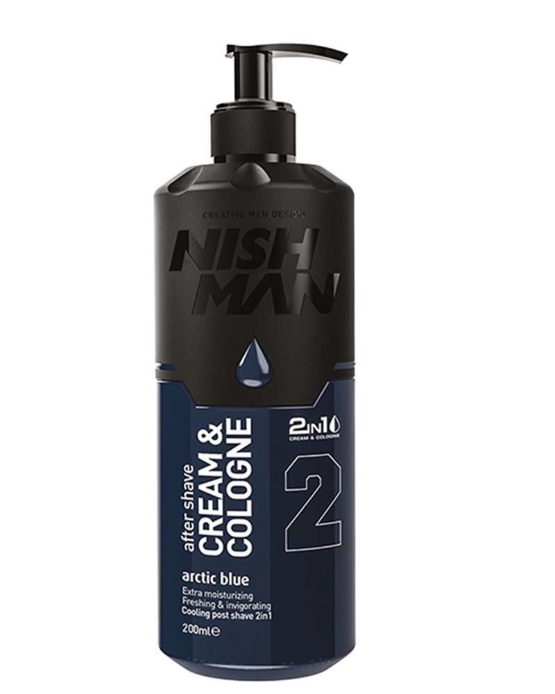 Nishman_AfterShave_CreamCologne_2ArcticBlue_200ml(1) نيشمان كريم كولاجين ترطيب بعد الحلاقة - أرتيك بلو 02 - 200 مل - الصورة 1