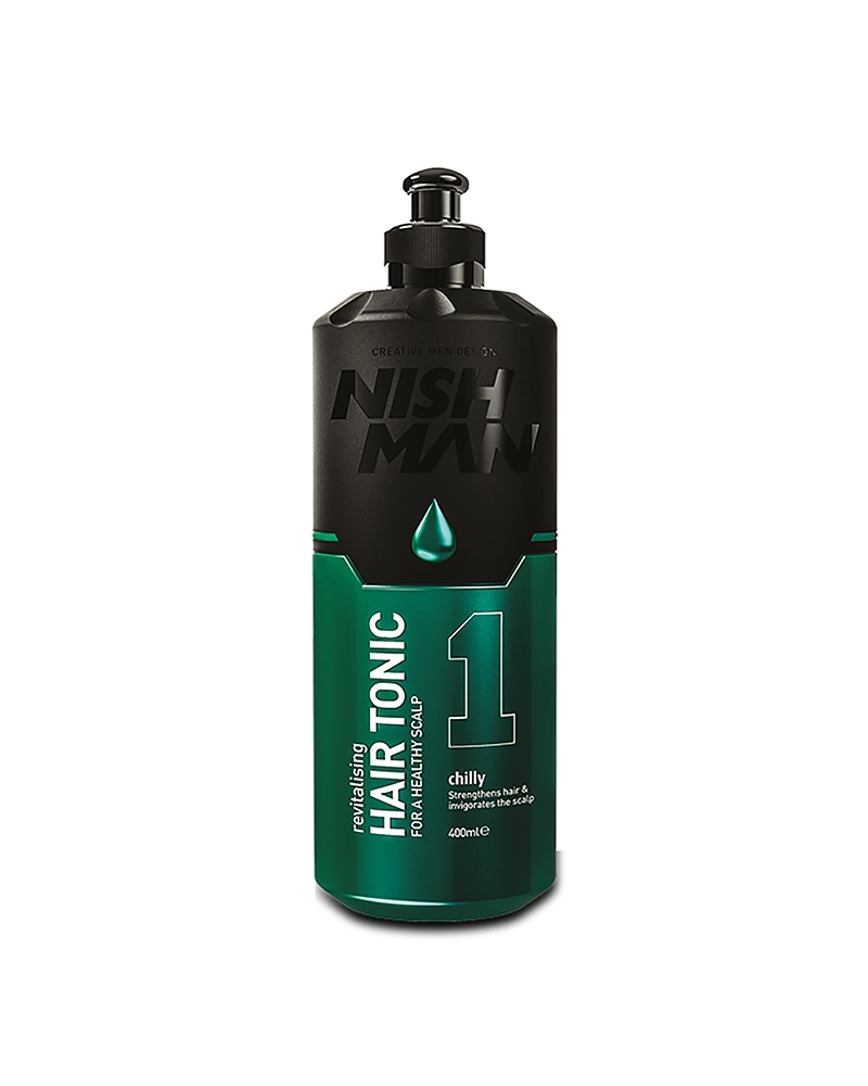 Nishman_HairTonic_400ml تونيك نيشمان الاحترافي للشعر - بالمنثول المنعش 400 مل - الصورة 1