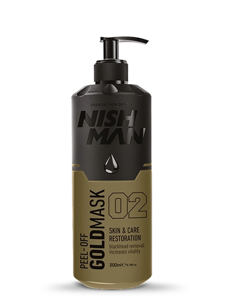 Nishman_PeelOfMaskGold_Pompalı200ml ماسك الذهب نيشمان للوجه - 200 مل - الصورة 1